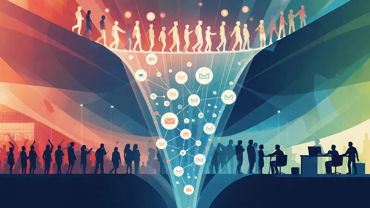 Abstract visualization of converting event attendees into long-term donors